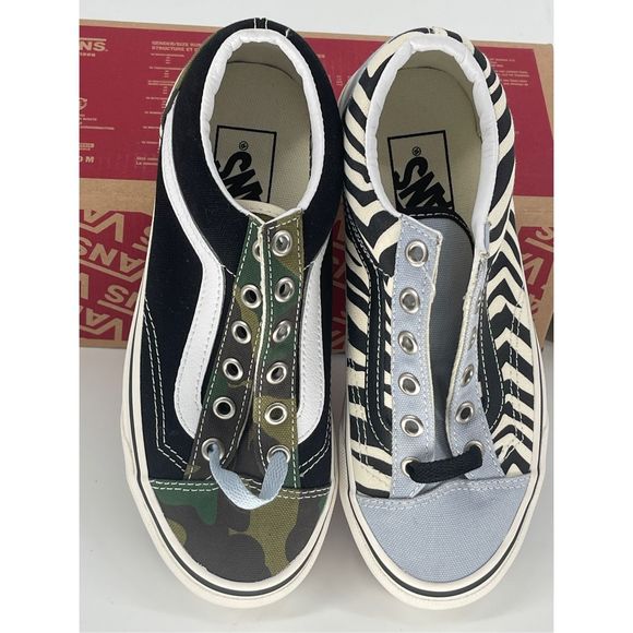 Vans Sneakers Style 36 Mismatch Zebra Camo Women's Size 5 New - Picture 4 of 10